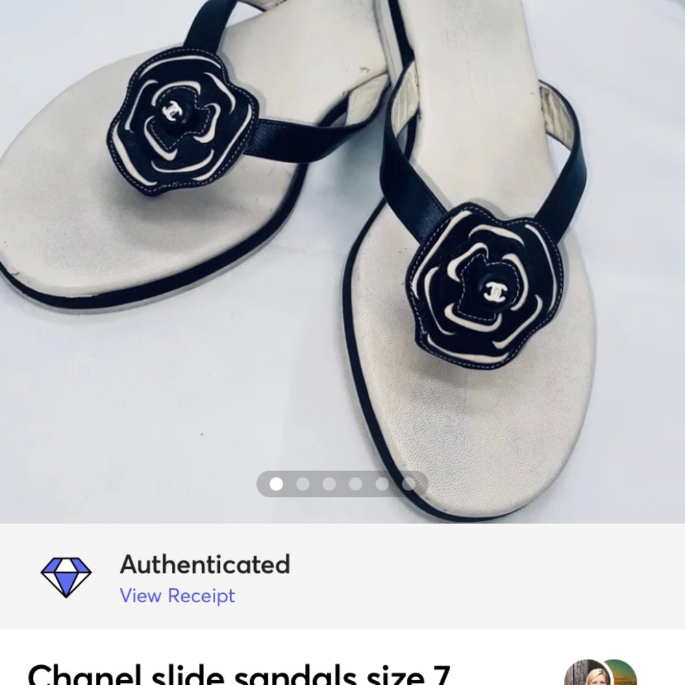 Chanel slide sandals size 7. - Picture 8 of 8